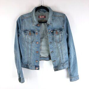 &NOW Womens Denim Jacket Retro Trucker Medium Wash Stretch M